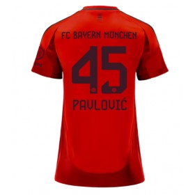 Dámské fotbalový oblečení Bayern Munich Aleksandar Pavlovic #45 Domácí košile 2024-25 Krátkým Rukávem